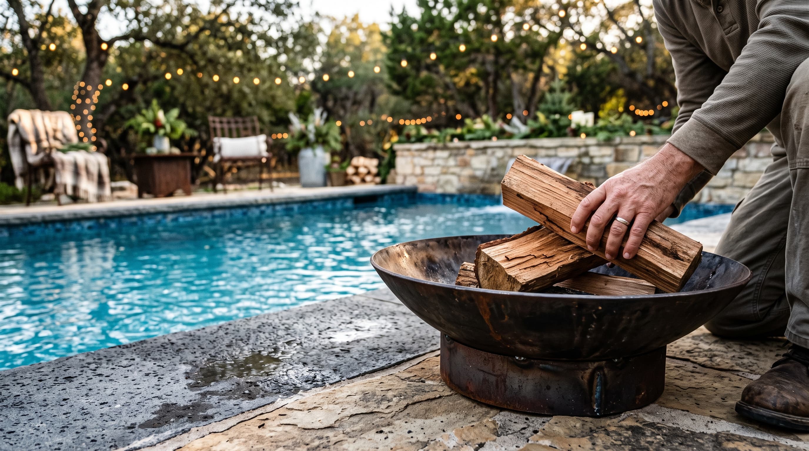 Get Your Pool Backyard Ready for the Holidays: Fire Features, Outdoor Living and a Place to Host