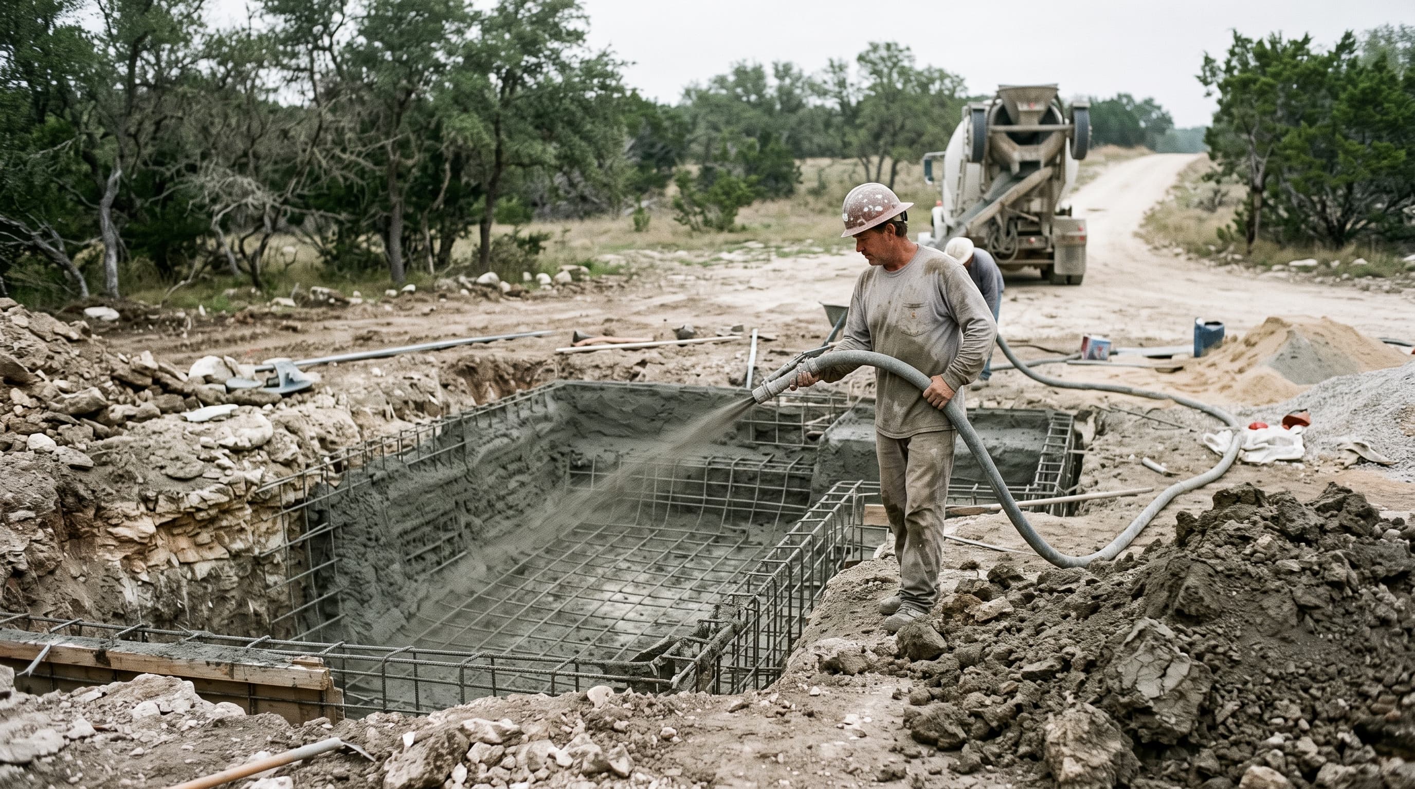 Gunite Pools vs Fiberglass: What Actually Holds Up in Central Texas Soil