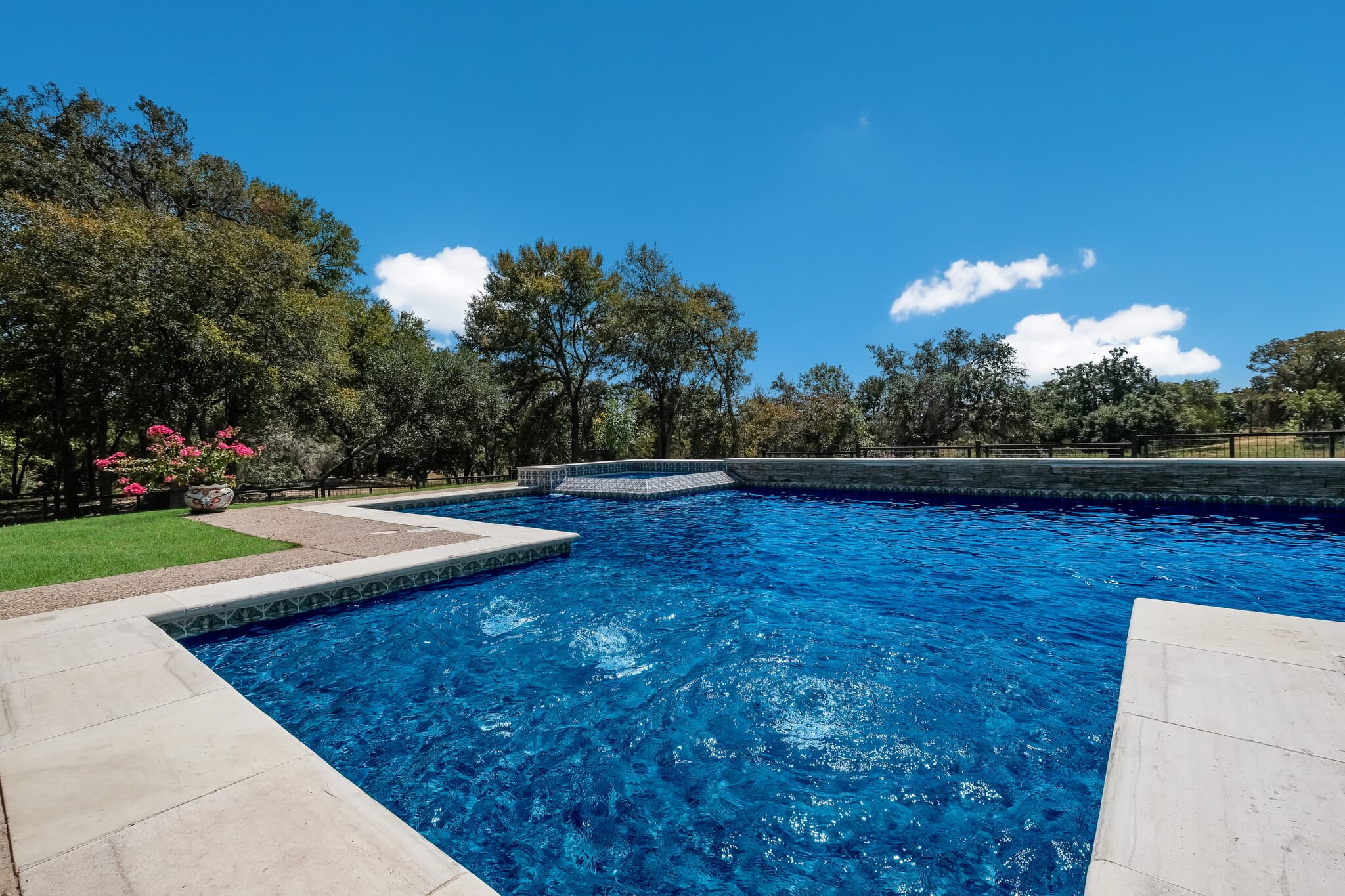 Monterrey Oak custom gunite pool, view two