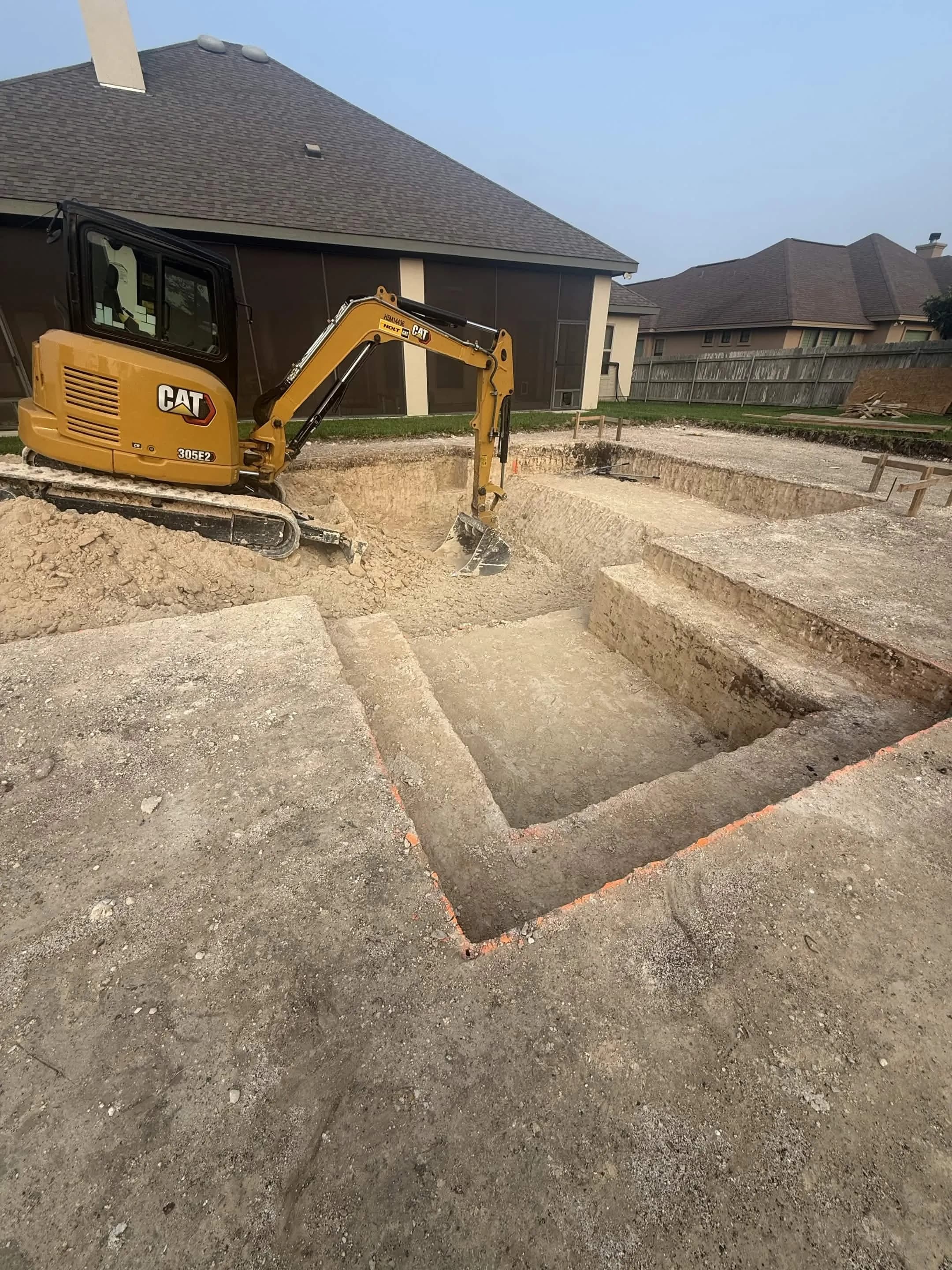 Excavation — pool build stage